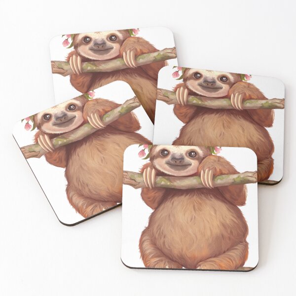 Item preview, Sloth with flowers designed and sold by ElPerezosoCo.