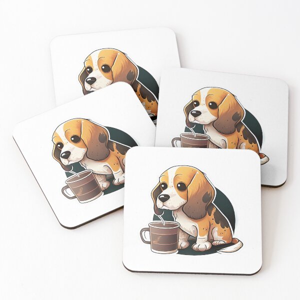 Item preview, cute beagle coffee lover designed and sold by MK3DESIGN.