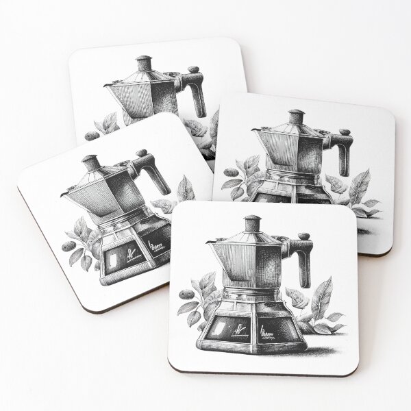 Item preview, Bialetti Moka Pot ilustración designed and sold by NiceGoodBetter.