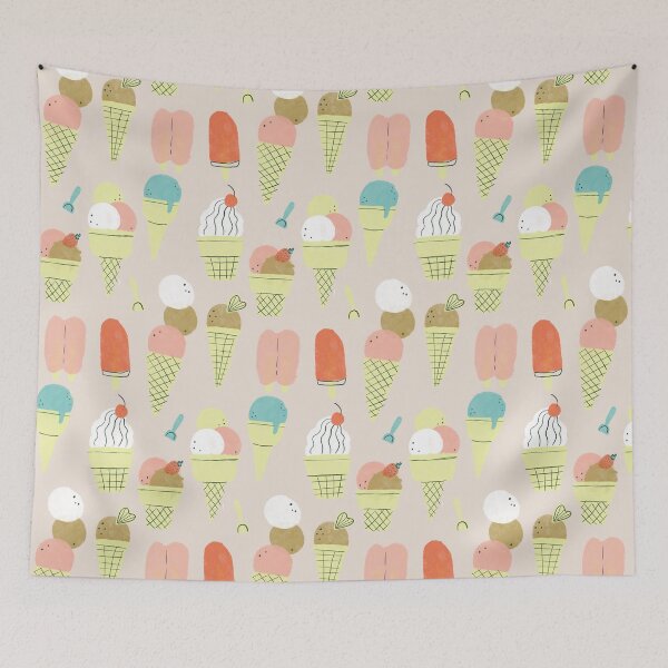 Item preview, Watercolor icecreams designed and sold by Megan McNulty.