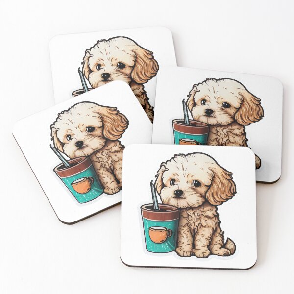 Item preview, cute coffee dog designed and sold by MK3DESIGN.