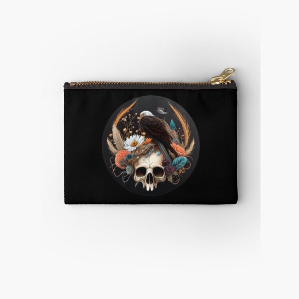 Item preview, Native Indian Skull and Feathers designed and sold by BoneyardGrafix.