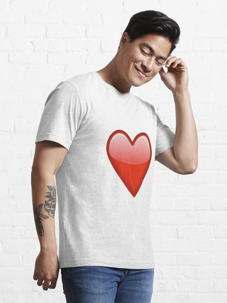 red love heart t shirt