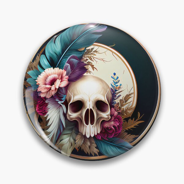 Item preview, Skull and feathers designed and sold by BoneyardGrafix.