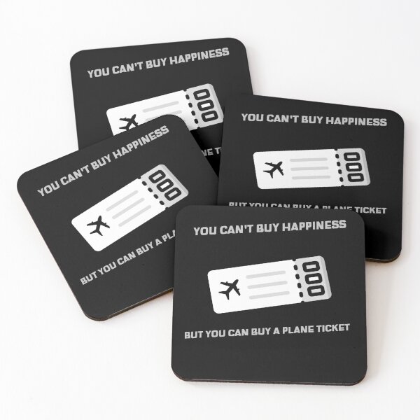 Item preview, you can't buy happiness but you can buy a plane ticket travel, destination, airplane, travellover designed and sold by STELATO.