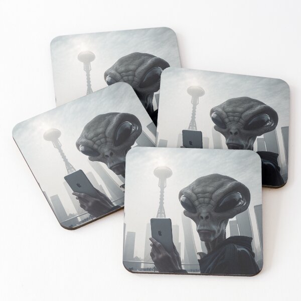 Item preview, Before the Invasion: Realistic Selfie in a City on the Brink of UFO Attack designed and sold by DaniFantasy.
