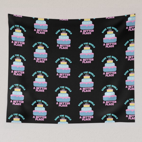 Item preview, Bake the World a better place Cake designed and sold by TreetopStudios.
