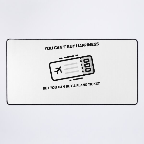 Item preview, you can't buy happiness but you can buy a plane ticket travel, destination, airplane, travellover designed and sold by STELATO.