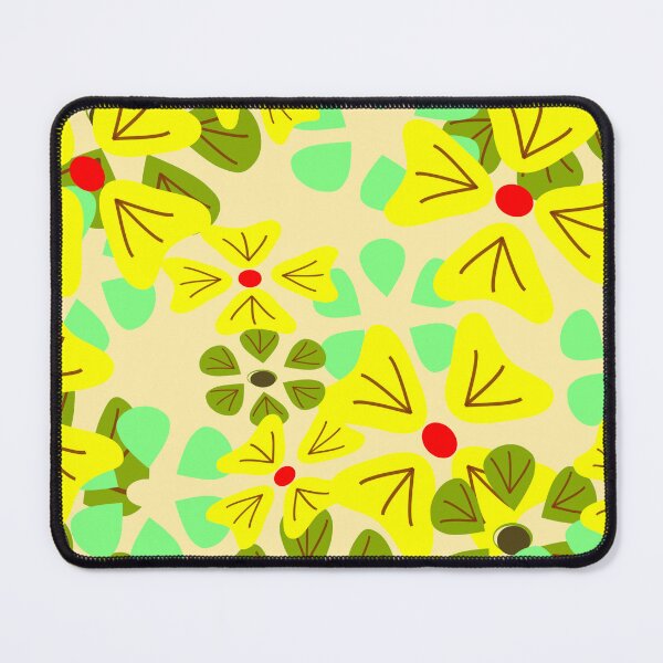 Aperçu de l'œuvre Fleurs jaunes vertes créée et vendue par PrettyViews.