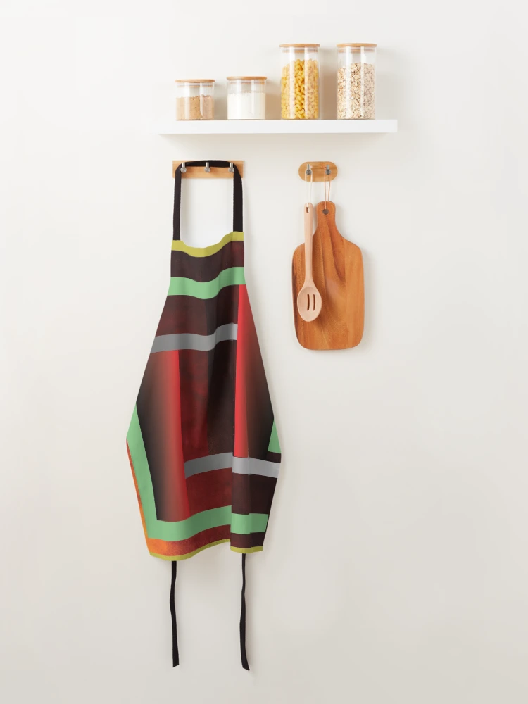 Thumbnail 4 of 6, Apron, Abstract Aesthetic Rectangle Pattern designed and sold by RGSMOOTHFINGER.