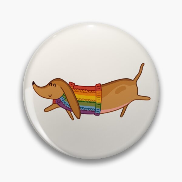 Item preview, Rainbow Pride Flag Sausage Dog  designed and sold by SausageandCo.