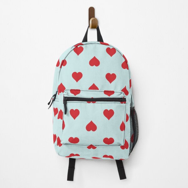 Item preview, Retro Red Love Hearts on Eggshell Blue Pattern designed and sold by scome.
