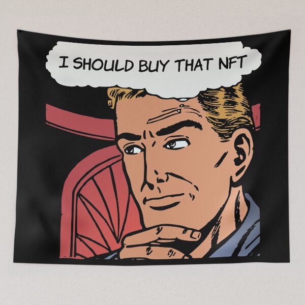Item preview, 'I Should Buy That NFT' Bad Investing Decisions - Funny Retro Comic Book designed and sold by Ridiculam Toga.