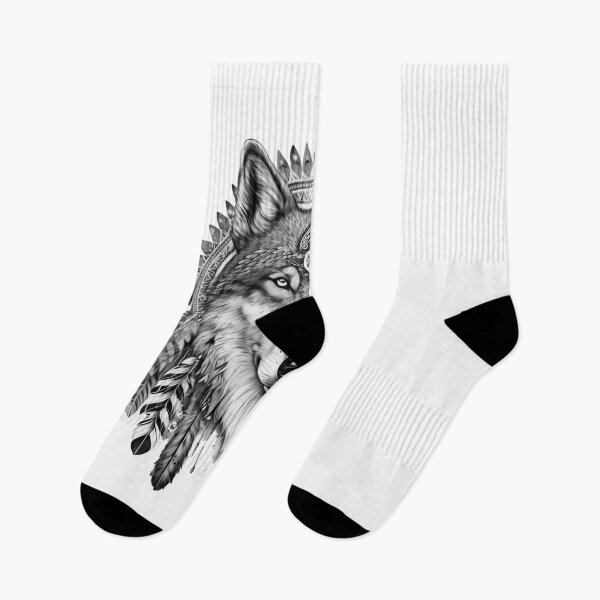 Item preview, Wolf design, tattoo in native american style designed and sold by SvarunPogani.