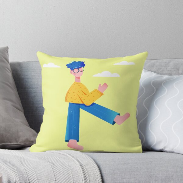 Item preview, flat illustration of a character with glasses designed and sold by SabinArt.