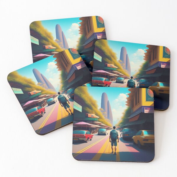 Item preview, Backpacker Standing in the Middle of Thai Street designed and sold by Parag's Travel Shop.