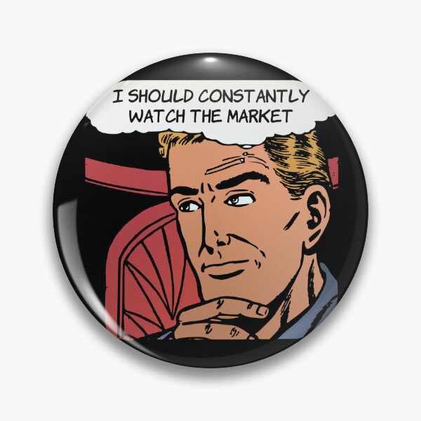 Item preview, 'I should constantly Watch the Market' Bad Investing Decisions - Funny Retro Comic Book designed and sold by Ridiculam Toga.