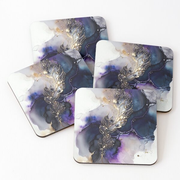 Item preview, Lilac Dreamscape - Abstract Alcohol Ink Resin Art designed and sold by inkvestor.