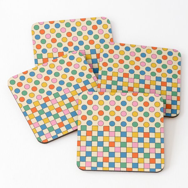Item preview, Pop Dots and Checks Colorful Half Pattern designed and sold by kierkegaard.