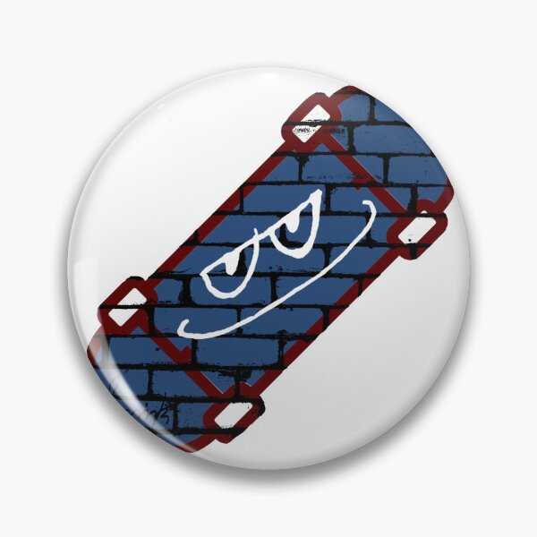Item preview, Smirk Blue Graffiti Brick Wall Skateboard designed and sold by efoze.