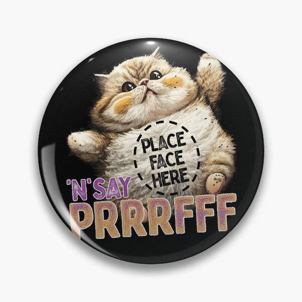 Item preview, place face here and say prrrfff, cat belly cuteness, fluffy cat designed and sold by themoniae.