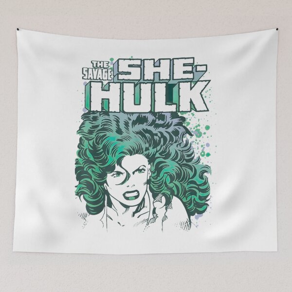 Artikelvorschau, Das wilde She-Hulk bunte Retro-Porträt-Weiß entworfen und verkauft von gaphoplai258.