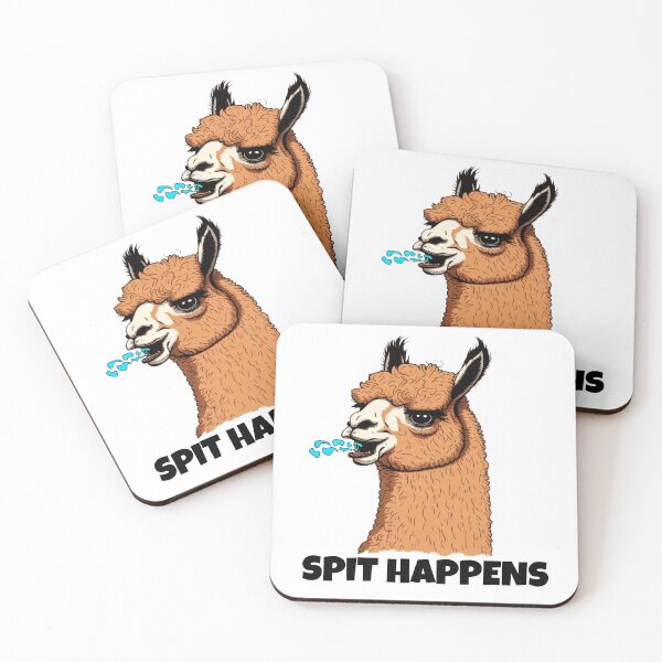 Artikelvorschau, Spit Happens Lustiges Lama-Wortspiel entworfen und verkauft von JackCurtis1991.