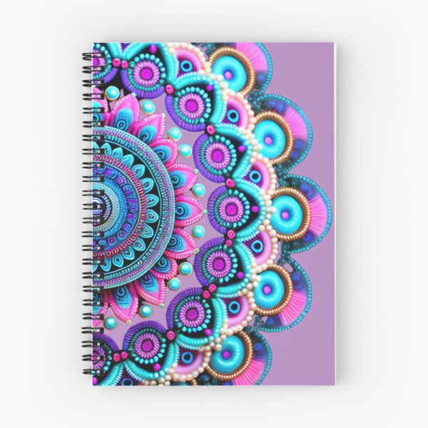 Item preview, PINK AND BLUE BOHEMIAN MANDALA WITH PEARLS  designed and sold by DanaMire.