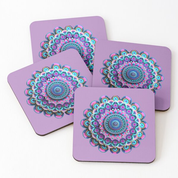 Item preview, PINK AND BLUE BOHEMIAN MANDALA WITH PEARLS  designed and sold by DanaMire.