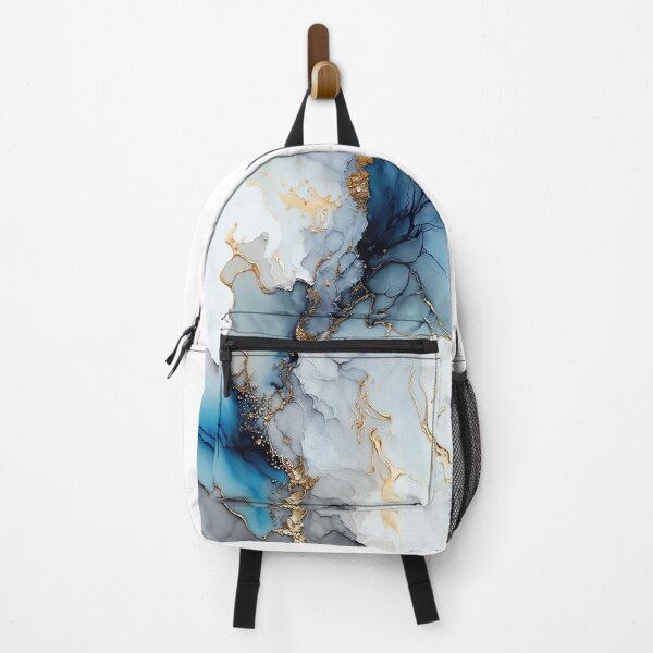 Item preview, White and Gold Sea - Abstract Alcohol Ink Resin Art designed and sold by inkvestor.