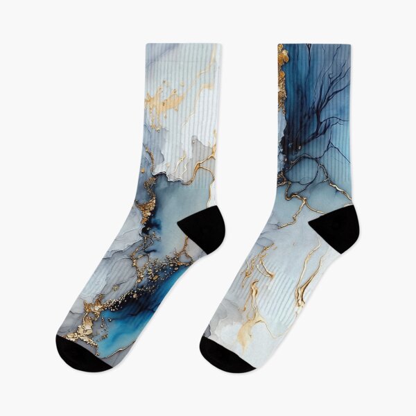 Item preview, White and Gold Sea - Abstract Alcohol Ink Resin Art designed and sold by inkvestor.
