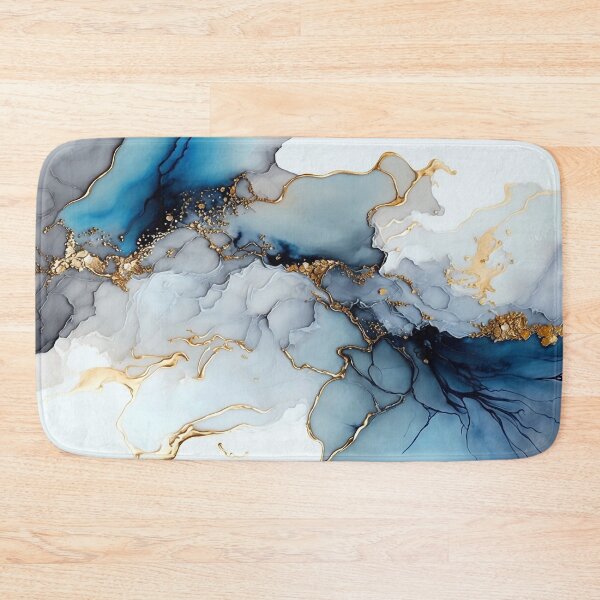 Item preview, White and Gold Sea - Abstract Alcohol Ink Resin Art designed and sold by inkvestor.