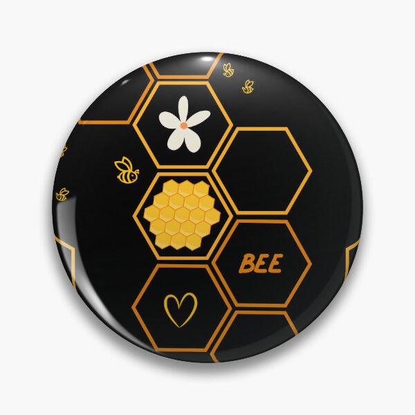 Item preview, Honeycomb Pattern in Black and Yellow Cute Bee House designed and sold by SoccaTamam.