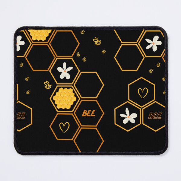Item preview, Honeycomb Pattern in Black and Yellow Cute Bee House designed and sold by SoccaTamam.