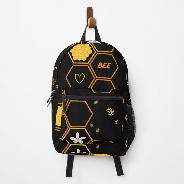 Item preview, Honeycomb Pattern in Black and Yellow Cute Bee House designed and sold by SoccaTamam.