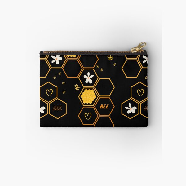 Item preview, Honeycomb Pattern in Black and Yellow Cute Bee House designed and sold by SoccaTamam.