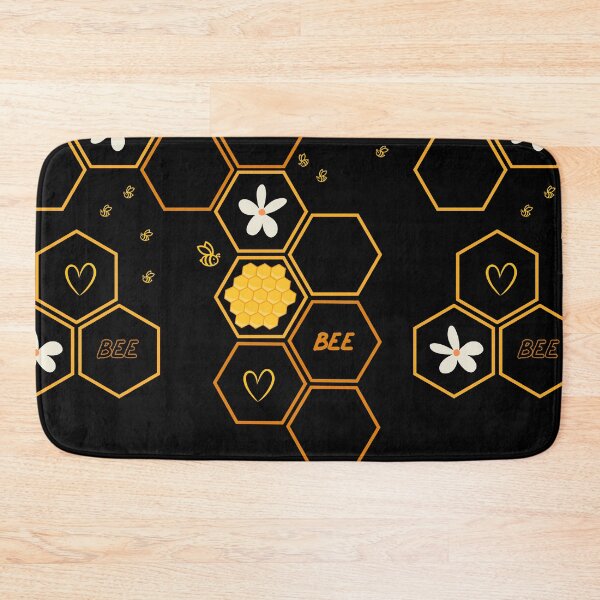 Item preview, Honeycomb Pattern in Black and Yellow Cute Bee House designed and sold by SoccaTamam.