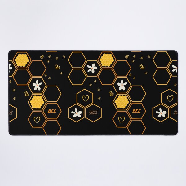 Item preview, Honeycomb Pattern in Black and Yellow Cute Bee House designed and sold by SoccaTamam.