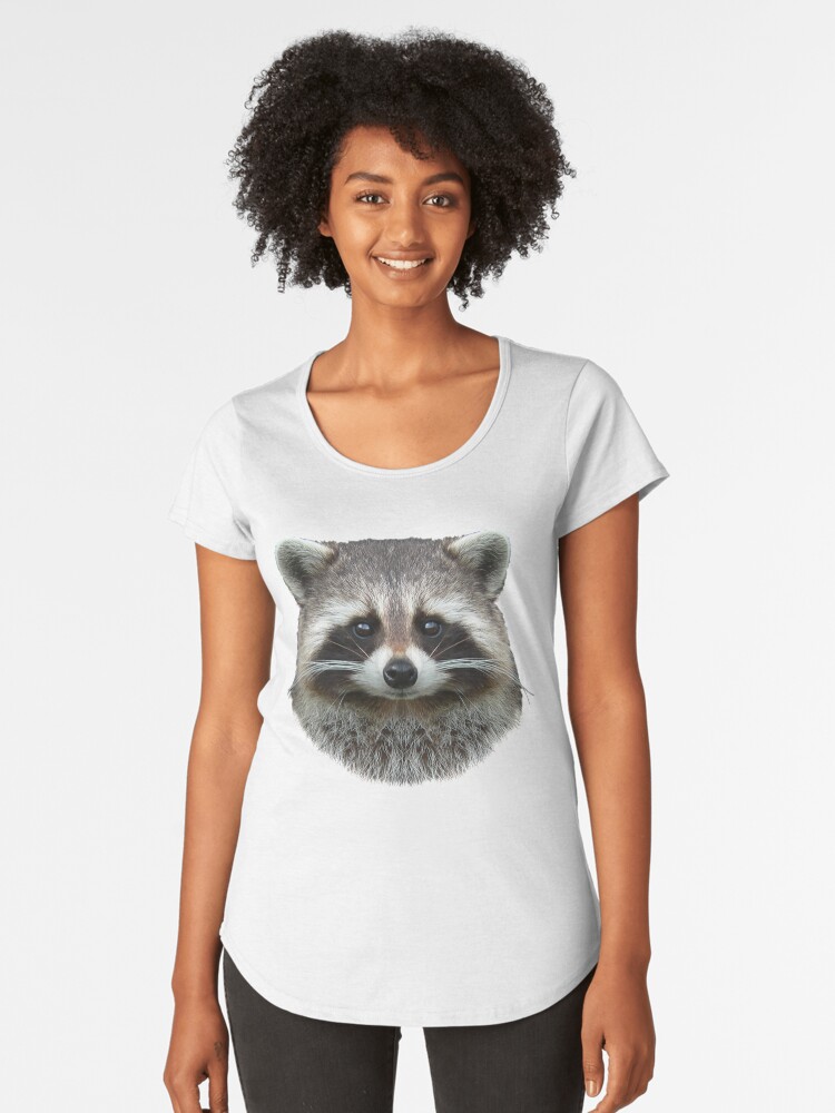 Cute Raccoon with A Scarf Womens T-Shirt