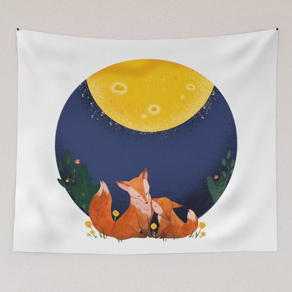 Item preview, Moongazing foxes designed and sold by CreativeStrand.