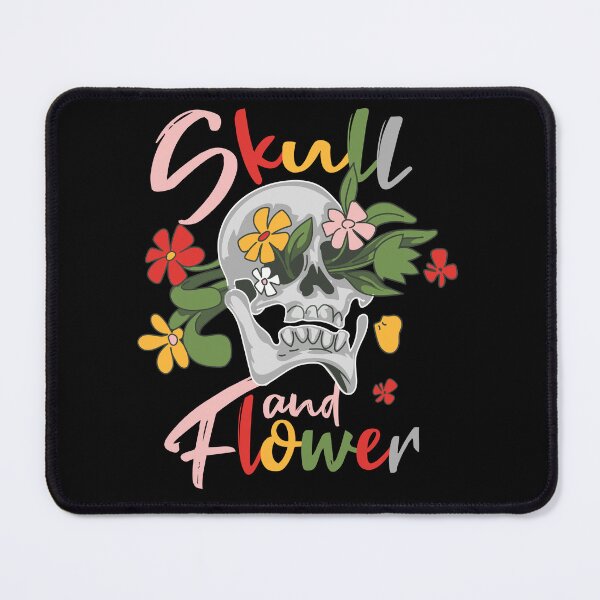 Item preview, Skull flower art for print design  designed and sold by teedesigndaily.