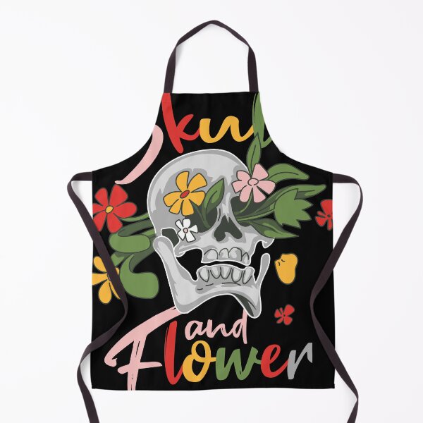 Item preview, Skull flower art for print design designed and sold by teedesigndaily.