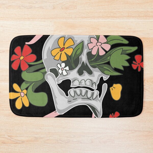 Item preview, Skull flower art for print design  designed and sold by teedesigndaily.