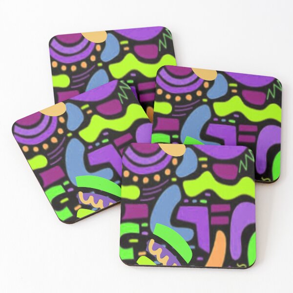 Item preview, Artistic Soul Psychedelic Graphic Design 3, Abstraction, bold colorful abstract playful design inspired by nature designed and sold by Adri Barnard.