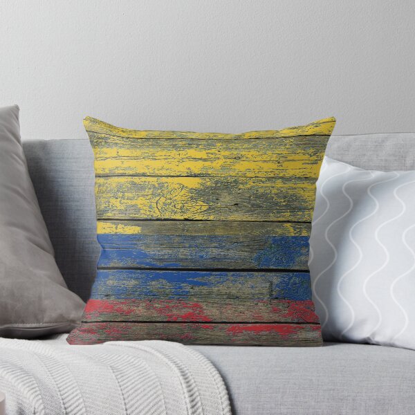 Item preview, Flag of Colombia on Rough Wood Boards Effect designed and sold by JeffBartels.