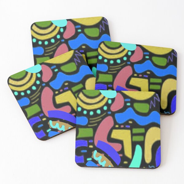 Item preview, Artistic Soul Psychedelic Graphic Design 4, Abstraction, bold colorful abstract playful design inspired by nature designed and sold by Adri Barnard.