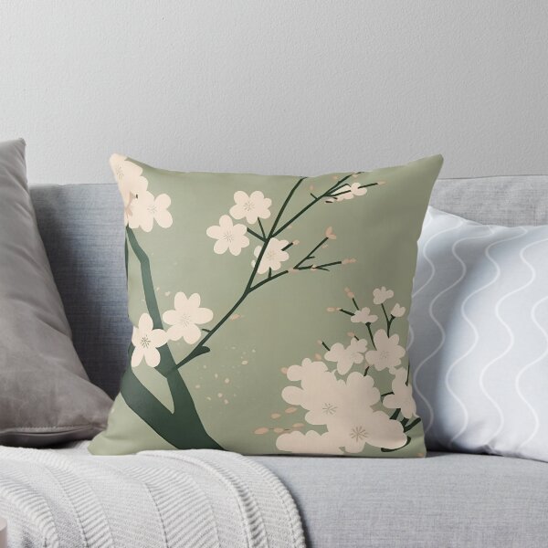 Item preview, Sakura en Japandi Sage Green : Art Botanique Moderne designed and sold by Torii Studio.