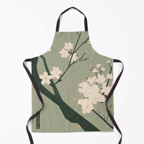 Item preview, Sakura in Japandi Sage Green: Modern Botanical Art designed and sold by Torii Studio.
