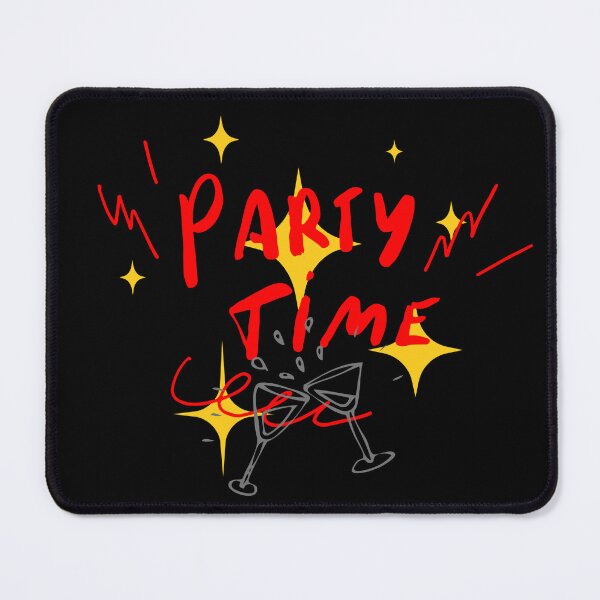 Item preview, Party Time yellow red and grey  designed and sold by MobMarketdesign.