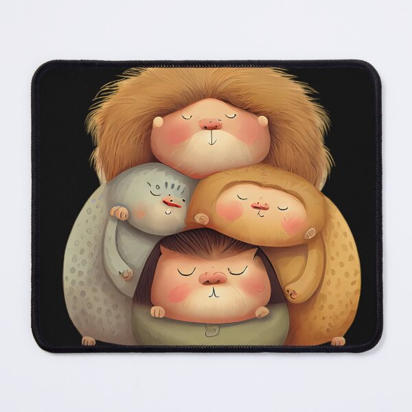 Item preview, Four Portly Lions in a Group Hug designed and sold by MTJ-Mushrooms.